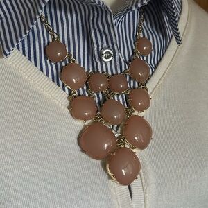 Chunky Statement Necklace | Blush Pink & Gold
